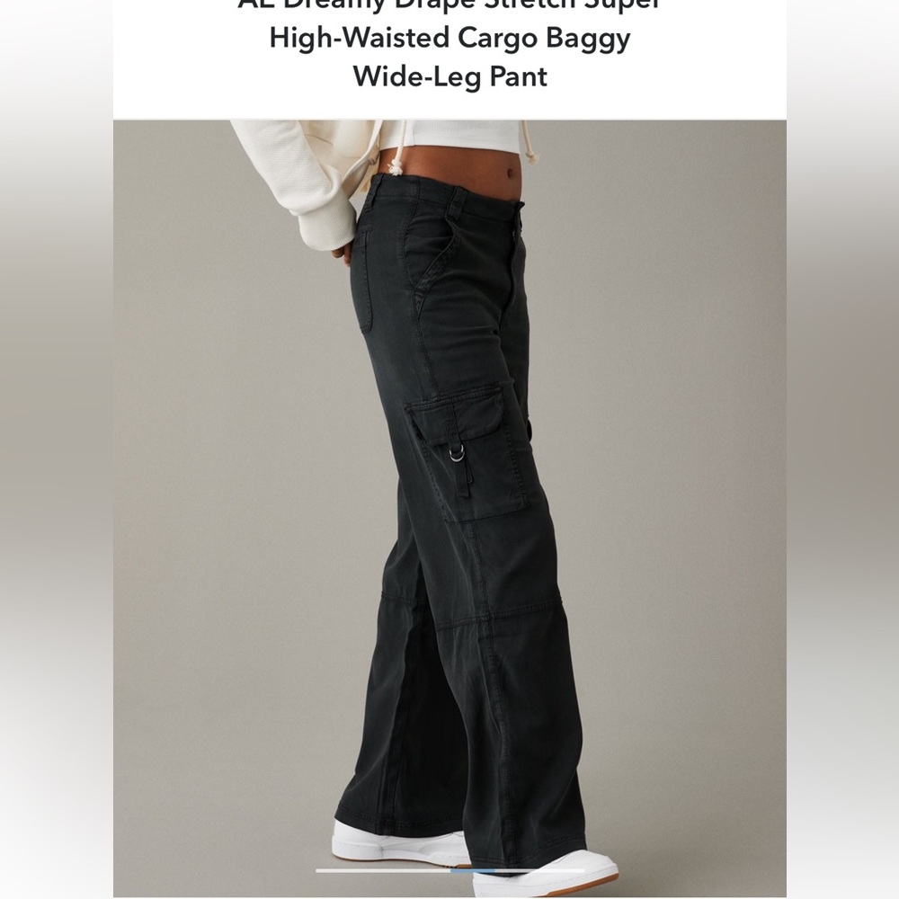 American Eagle Dreamy Drape Pant Black Size 8